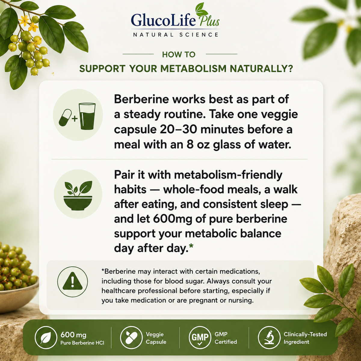 GlucoLife Plus Berberine HCI