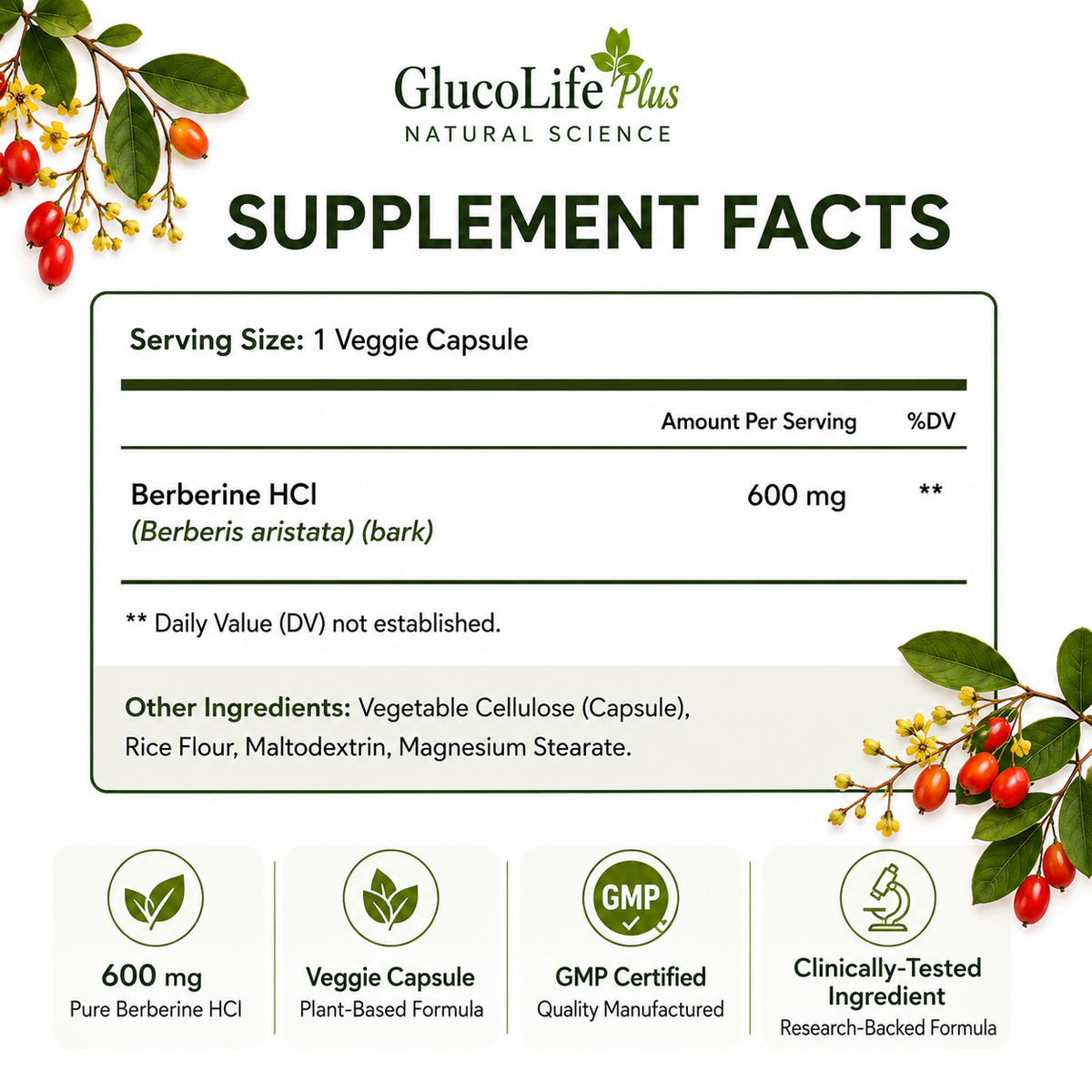 GlucoLife Plus Berberine HCI