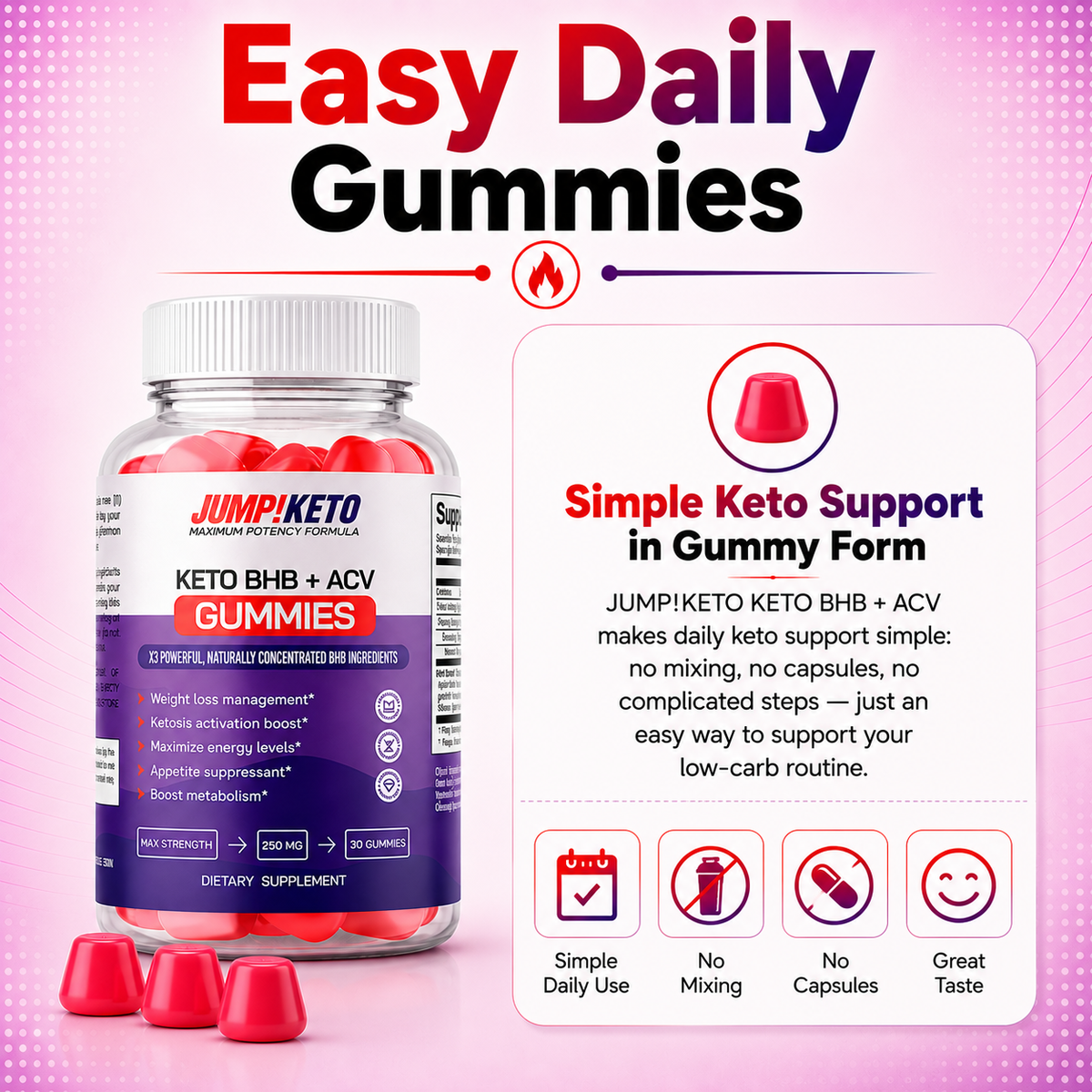 JUMP!KETO BHB + ACV Gummies