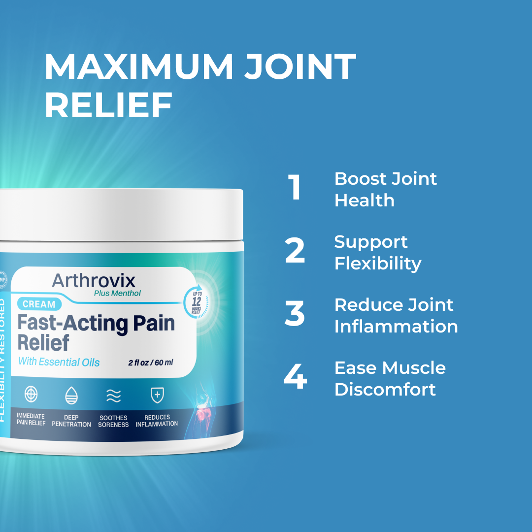 Arthrovix Plus Menthol Fast-Acting Pain Relief Cream