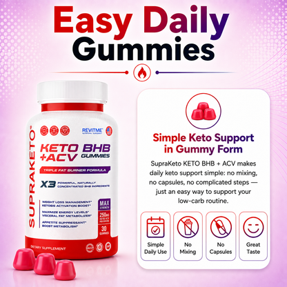 SUPRAKETO Keto BHB + ACV Gummies by RevitMe