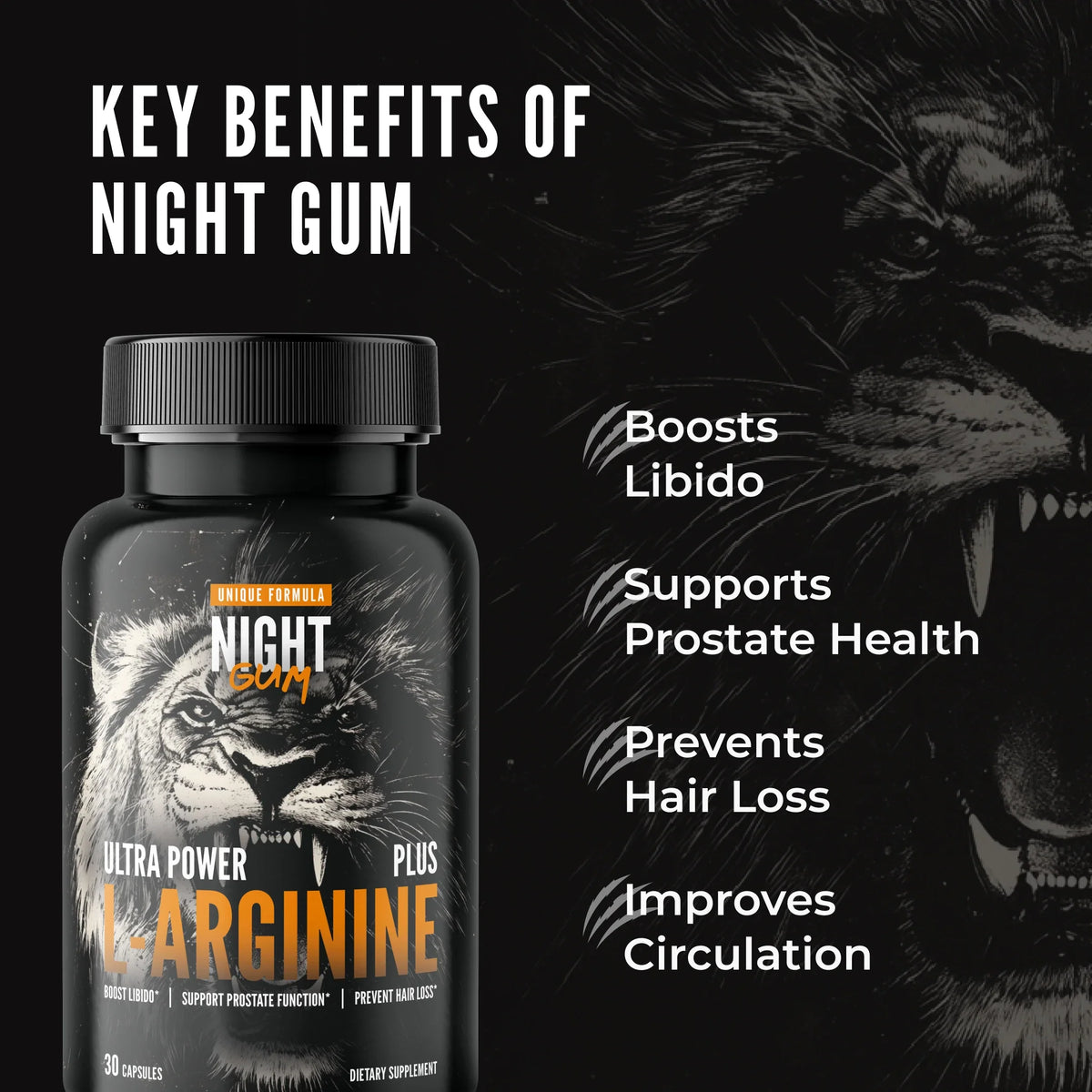 Night Gum Ultra Power L-Arginine Plus