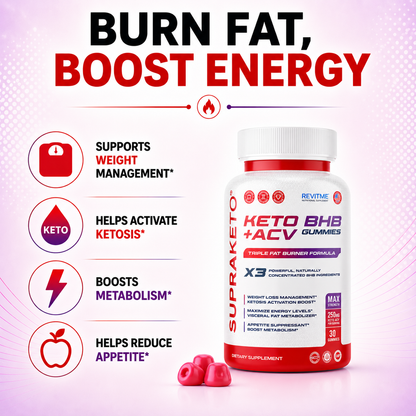 SUPRAKETO Keto BHB + ACV Gummies by RevitMe